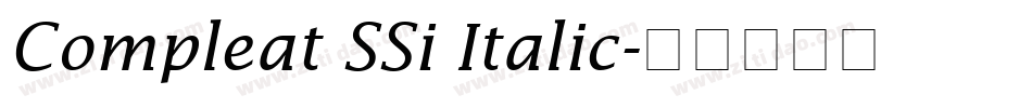 Compleat SSi Italic字体转换